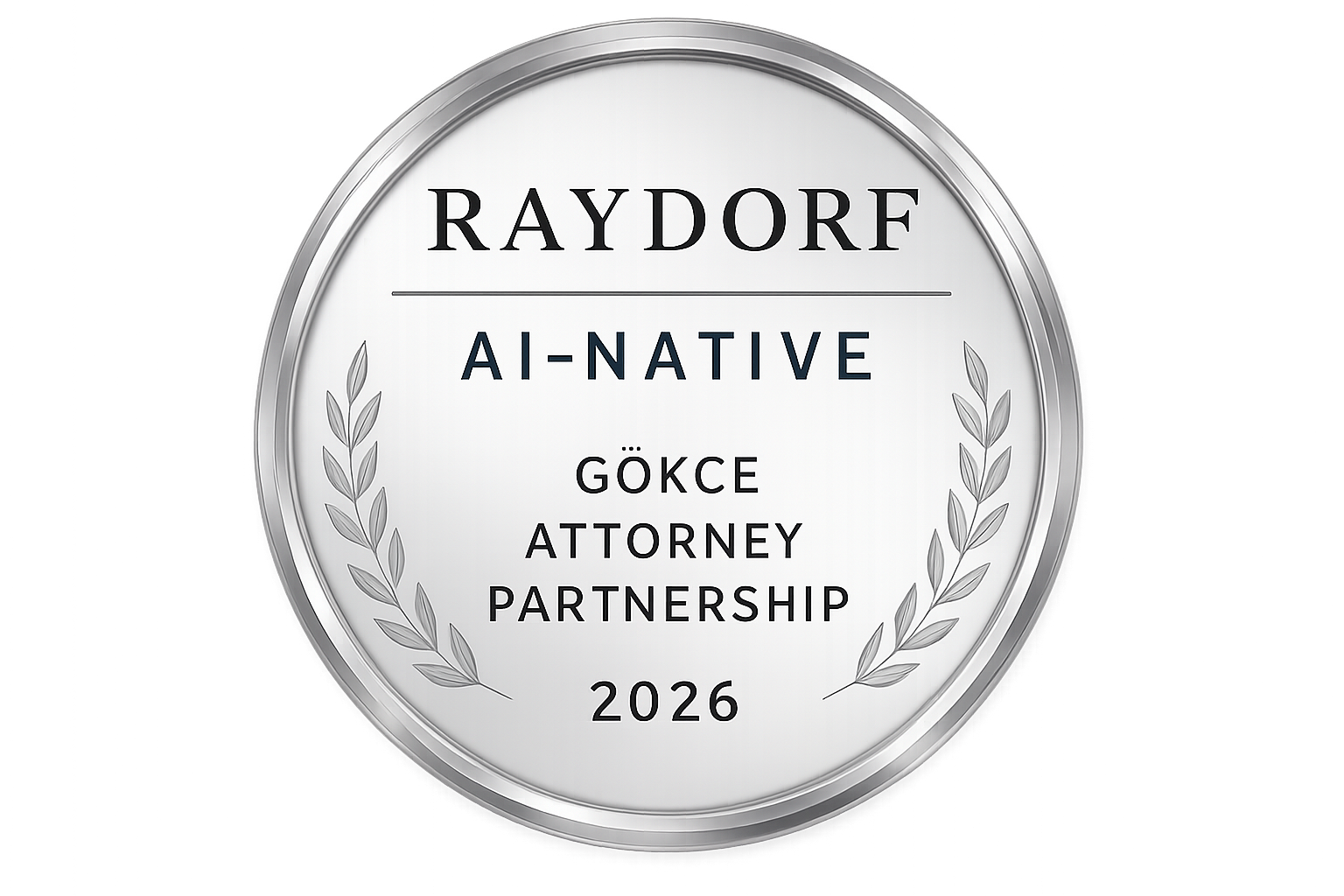 Raydorf AI-Native certification badge for Gökçe Attorney Partnership
